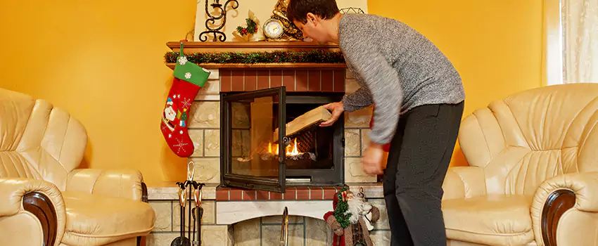 Rusted Metal Fireplace Restoration in Orcutt, California
